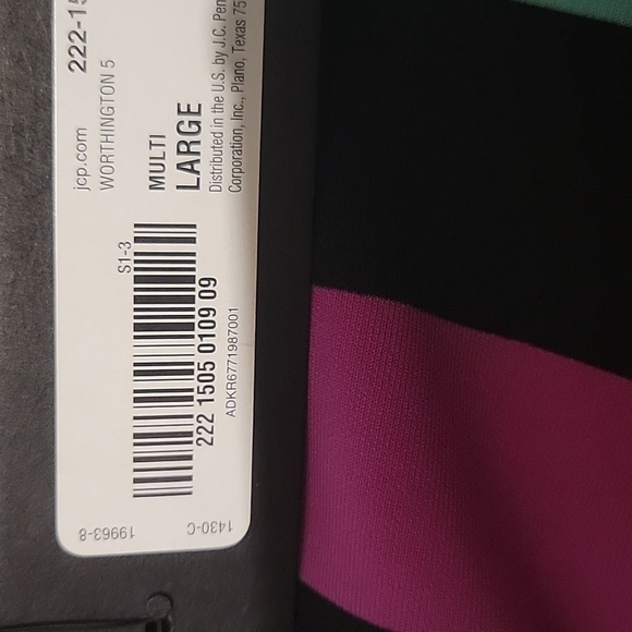 Multicolor Striped Short Sleeveless Dress from Worthington Size Large - Picture 4 of 4